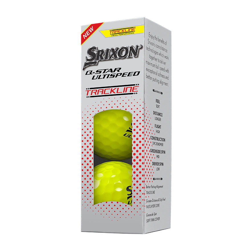 Q-STAR ULTISPEED Golf Balls Trackline,Tour Yellow image number null