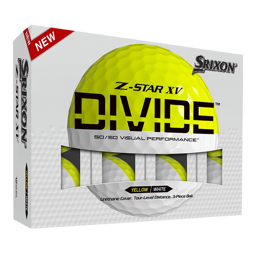 Z-STAR XV DIVIDE Golf Balls (Prior Generation),White / Tour Yellow image number null