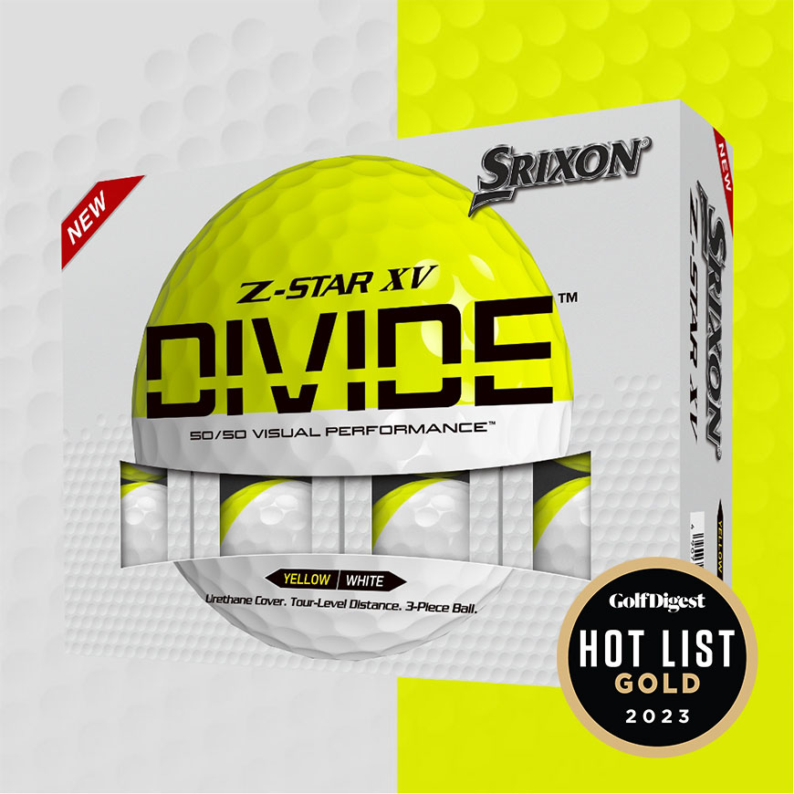 Z-STAR XV DIVIDE Golf Balls (Prior Generation),White / Tour Yellow