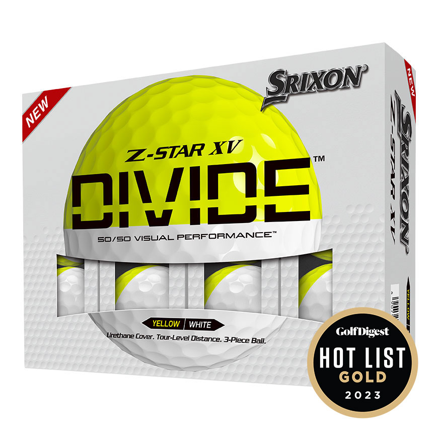 Z-STAR XV DIVIDE Golf Balls (Prior Generation),White / Tour Yellow image number null
