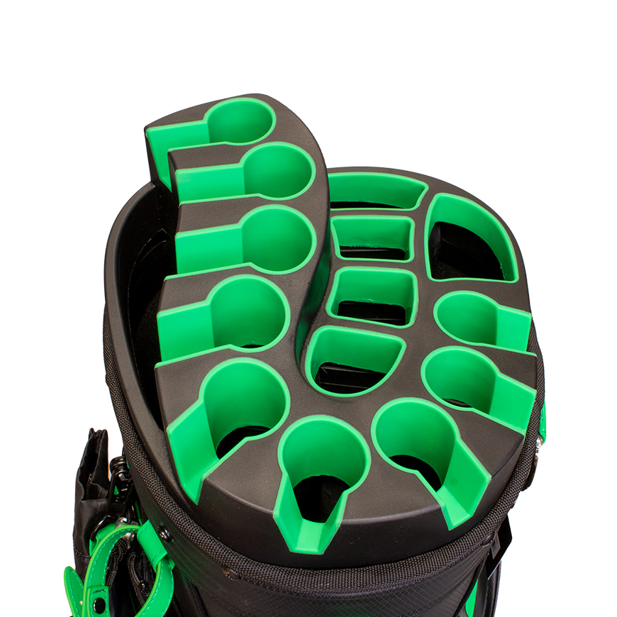 XXIO Waterproof Cart Bag,Black/Green image number null