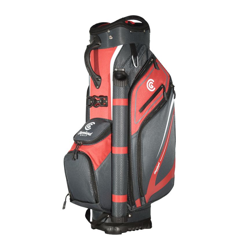 Cleveland Golf Lightweight Cart Bag,Red/Charcoal