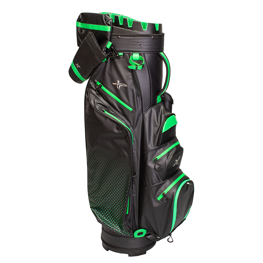 XXIO Waterproof Cart Bag,Black/Green