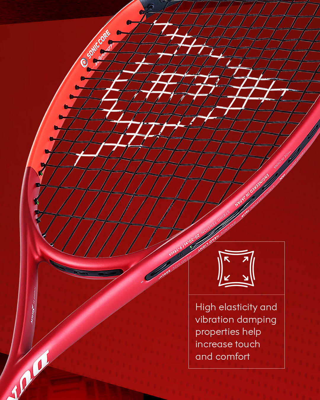 High elasticity and vibration dampening properties help increase touch and comfort