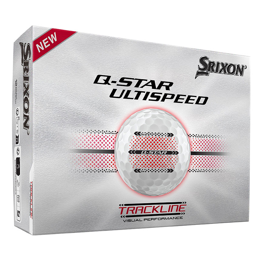 Q-STAR ULTISPEED Golf Balls Trackline,Pure White