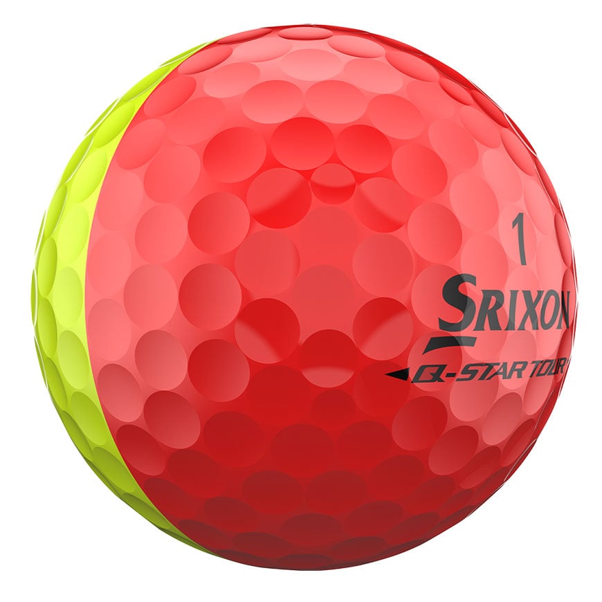 Q-STAR TOUR DIVIDE Golf Balls - Yellow/Red