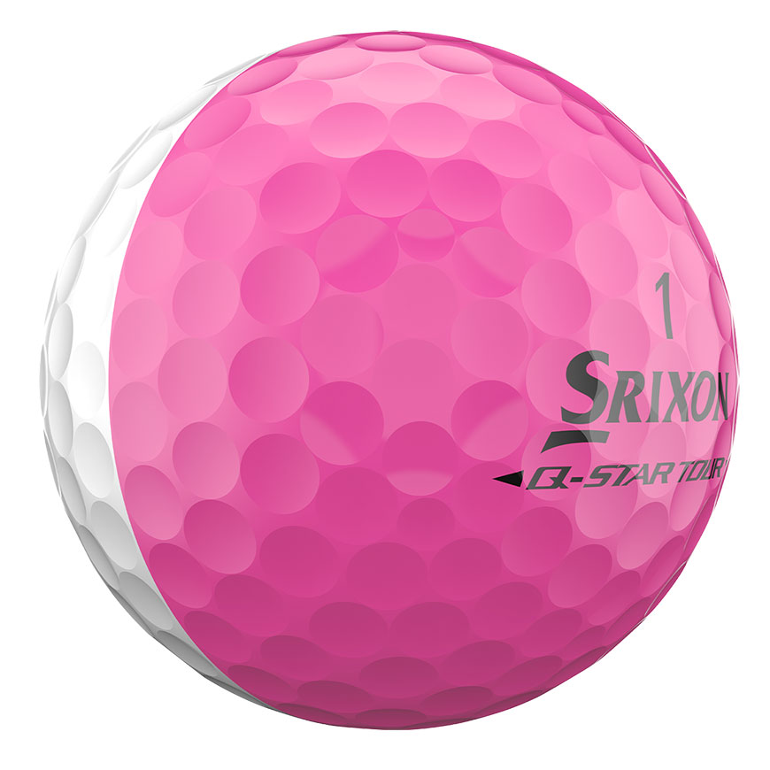 Q-STAR TOUR DIVIDE Golf Balls - White/Pink