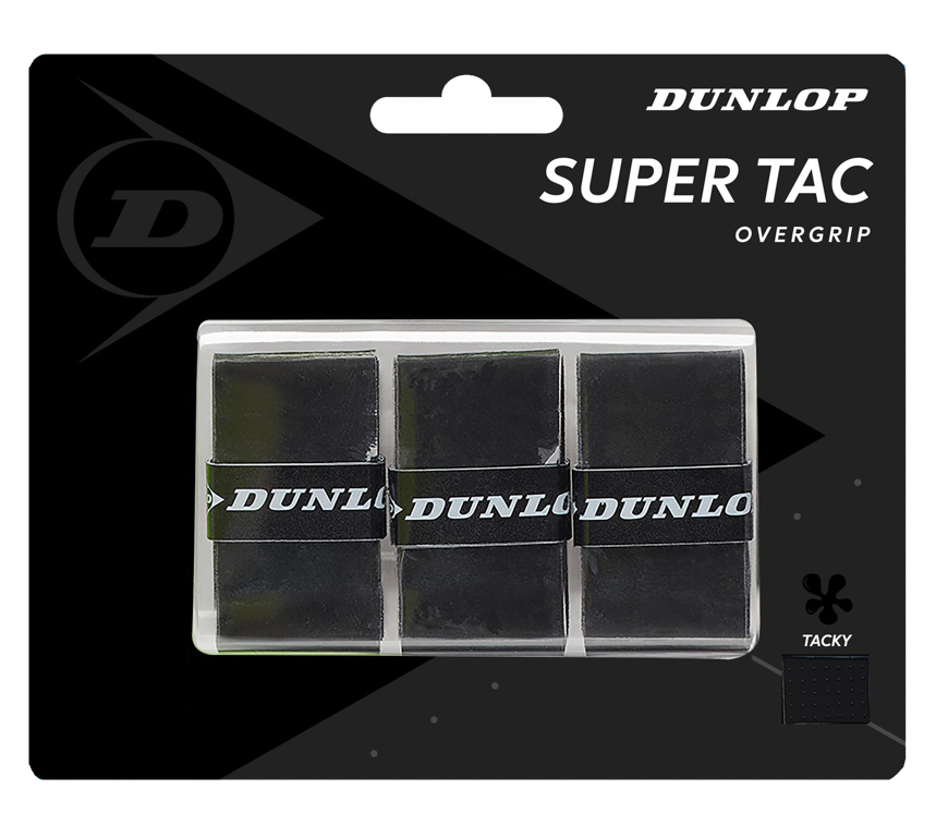 Super Tac Overgrip 3 Pack,Black